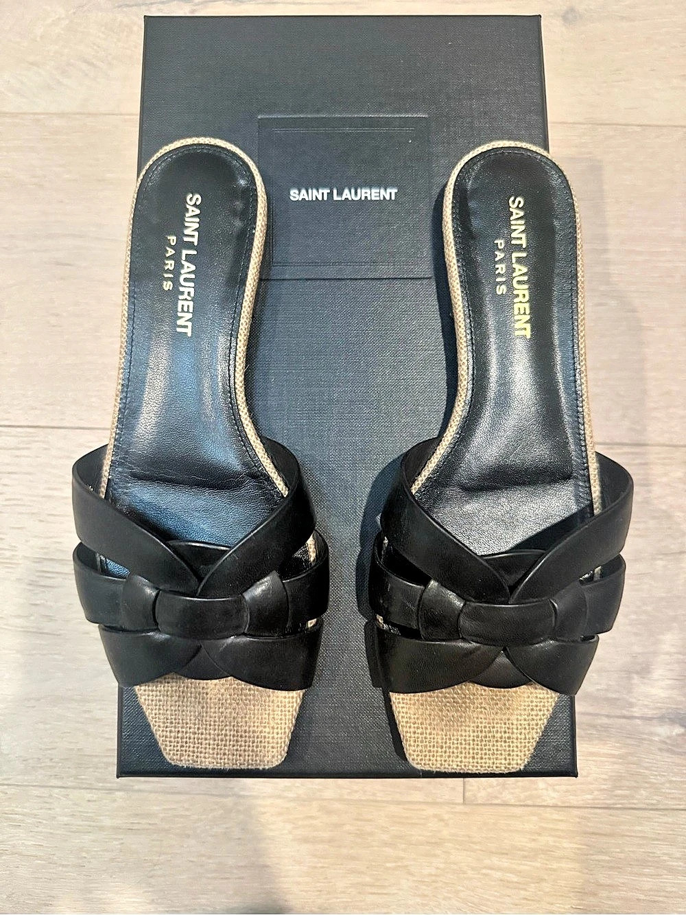 Saint Laurent Nupie Black Sandals US 5.5Like New